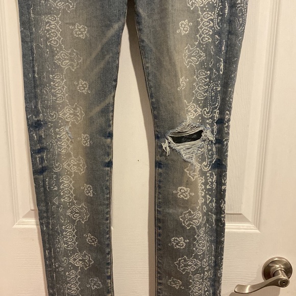 Amiri bleached bandana jean, men’s 31us - Picture 3 of 14